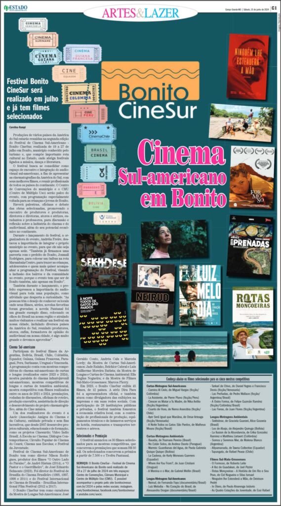 O Estado MS: Festival Bonito CineSur será realizado em julho e já tem filmes selecionados