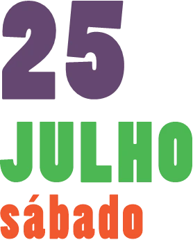 Programação do dia 25 de julho (sábado)