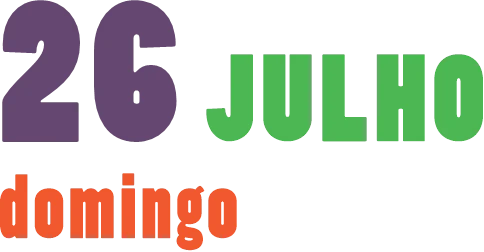 Programação do dia 26 de julho (domingo)