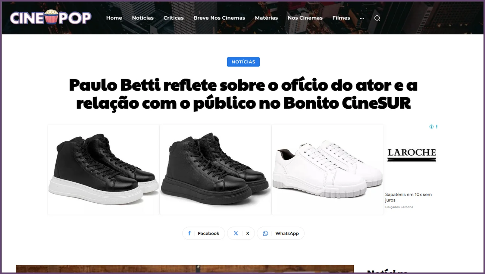 CinePop: Paulo Betti reflete sobre o ofício do ator e a relação com o público no Bonito CineSur