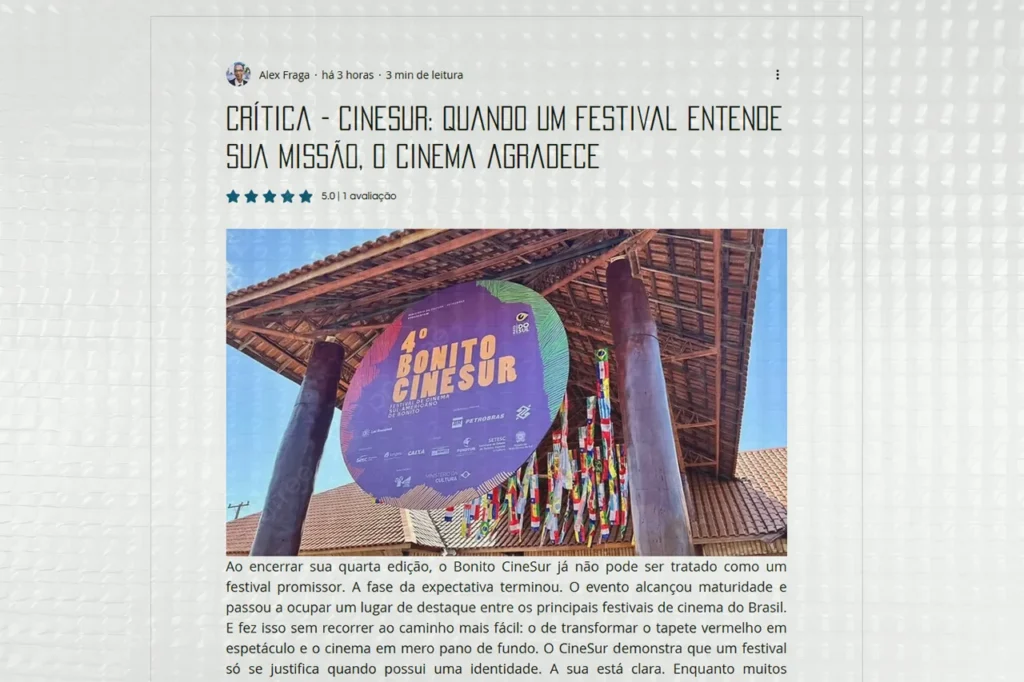 Blog do Alex Fraga: CineSur: quando um festival entende sua missão, o cinema agradece