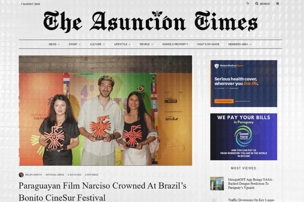 The Asunción Times: Paraguayan Film Narciso Crowned At Brazil’s Bonito CineSur Festival